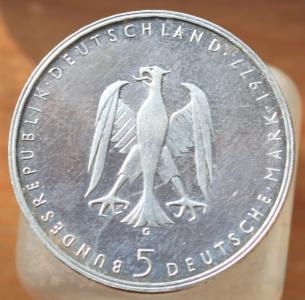 ФРГ 5 марок 1977г. Генрих фон Клейст.JPG