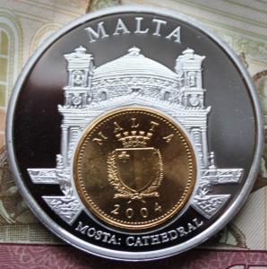 Мальта Настольная медаль 1 цент Пруф 450 2.JPG