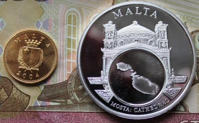 Мальта Настольная медаль 1 цент Пруф 450 1.JPG